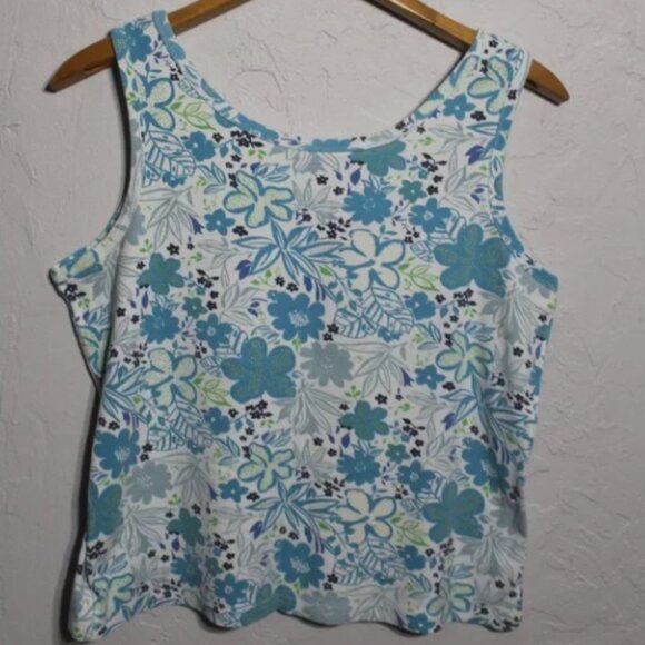 Basic Editions Floral Tank Size XL - Picture 2 of 8